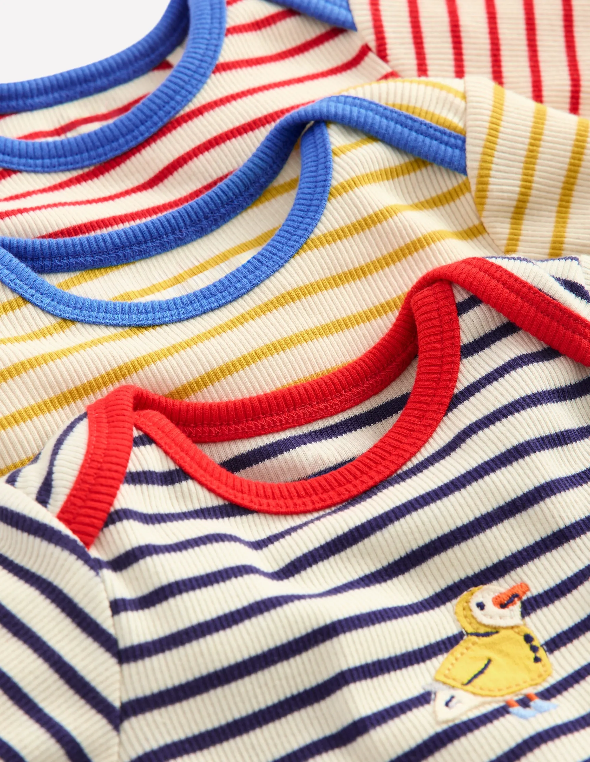 3-pack Ribbed Bodies-Starboard Blue Stripe