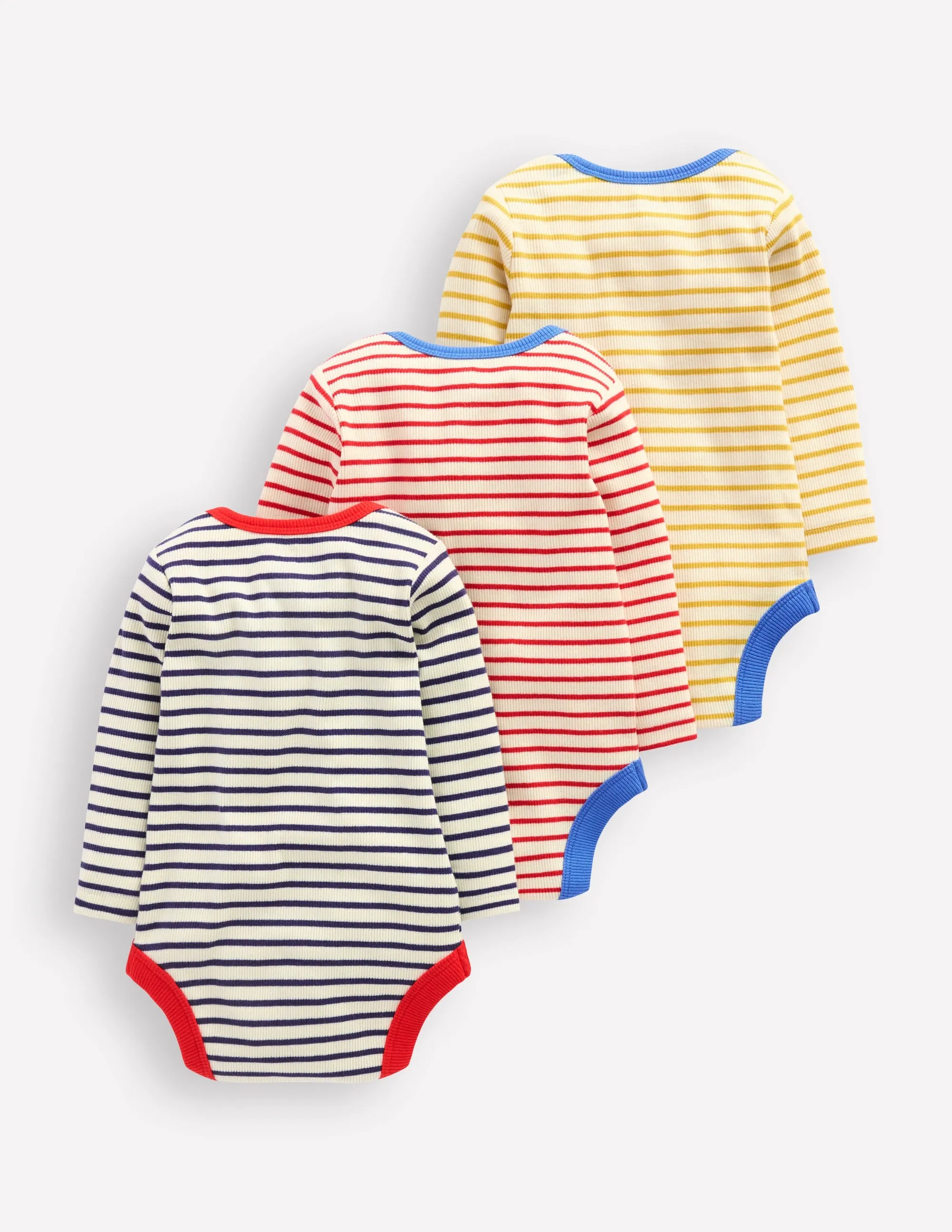 3-pack Ribbed Bodies-Starboard Blue Stripe