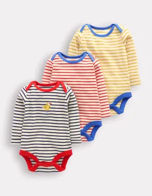 3-pack Ribbed Bodies-Starboard Blue Stripe