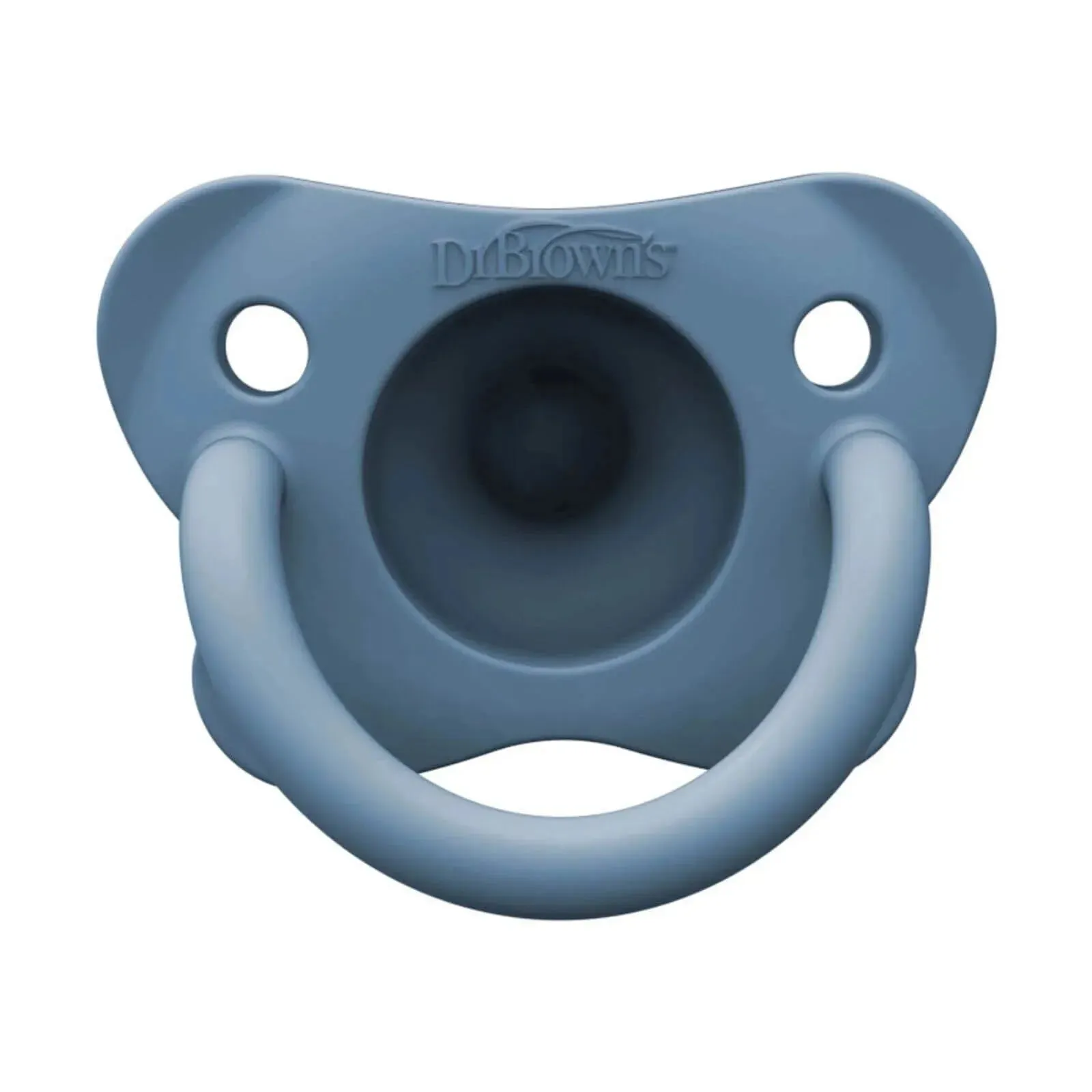 Dr. Brown's One Piece Silicone Soother 0  months 2 pcs - Blue