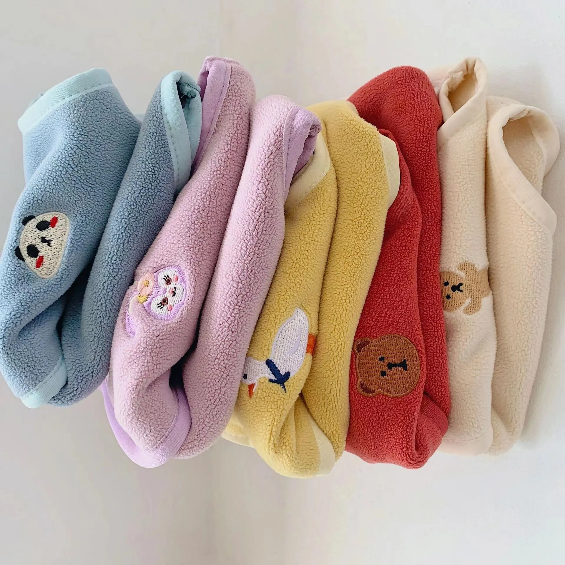 Embroidered Tiny Animals Plush Vest