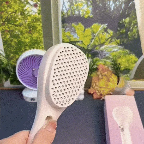 ForevaClean Pro - Self-Cleaning Hairbrush with Built-In Scalp Massager