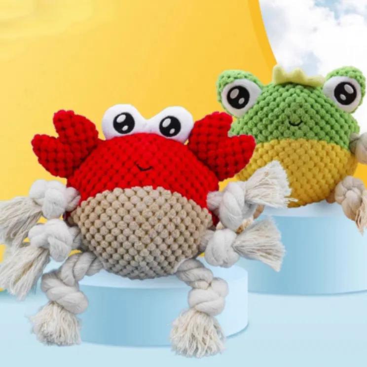 Frog Soft Plush Squeaky Dog Toy
