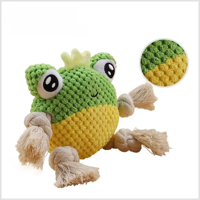 Frog Soft Plush Squeaky Dog Toy