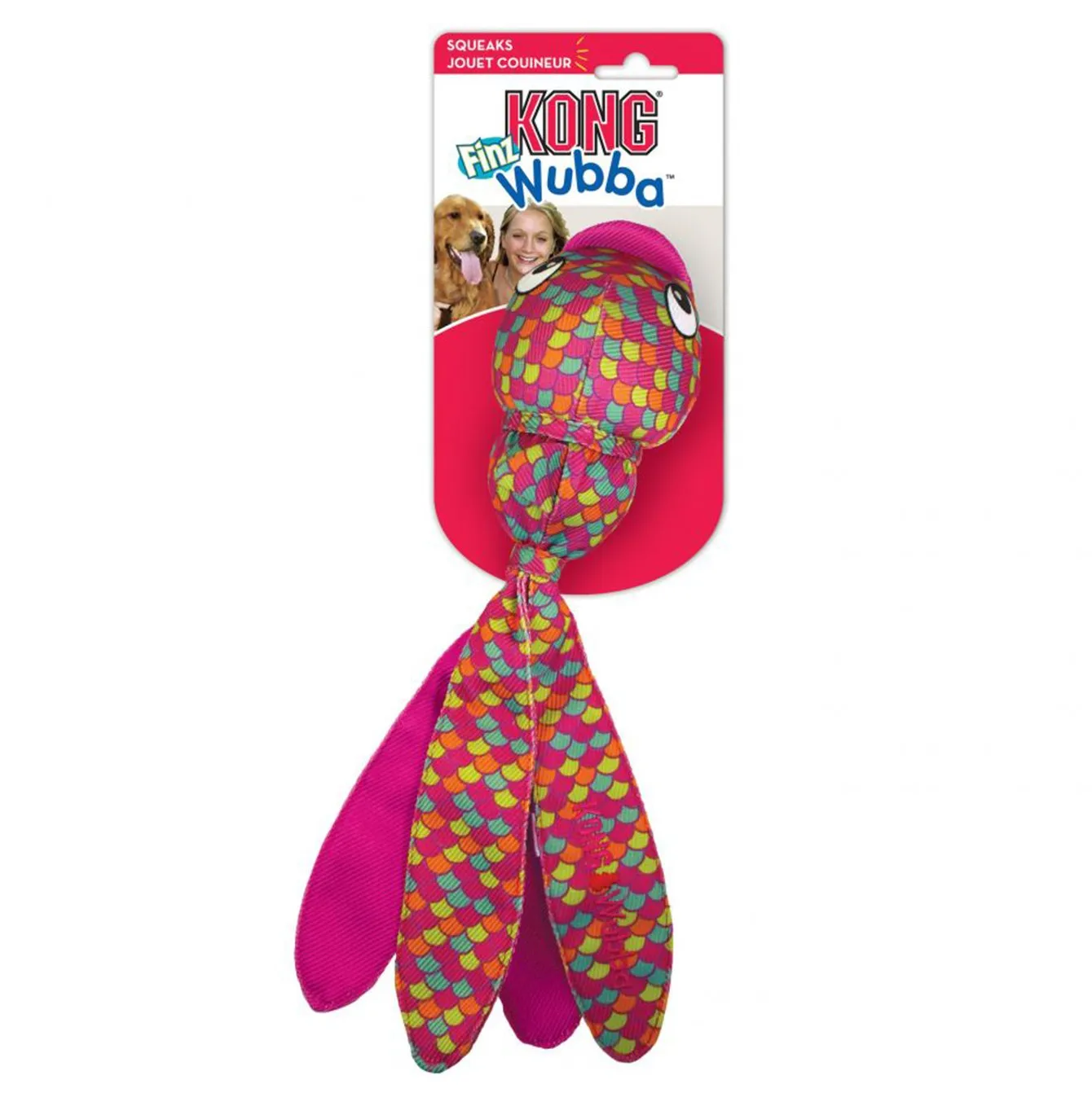 Kong Wubba Finz Fish Dog Toy