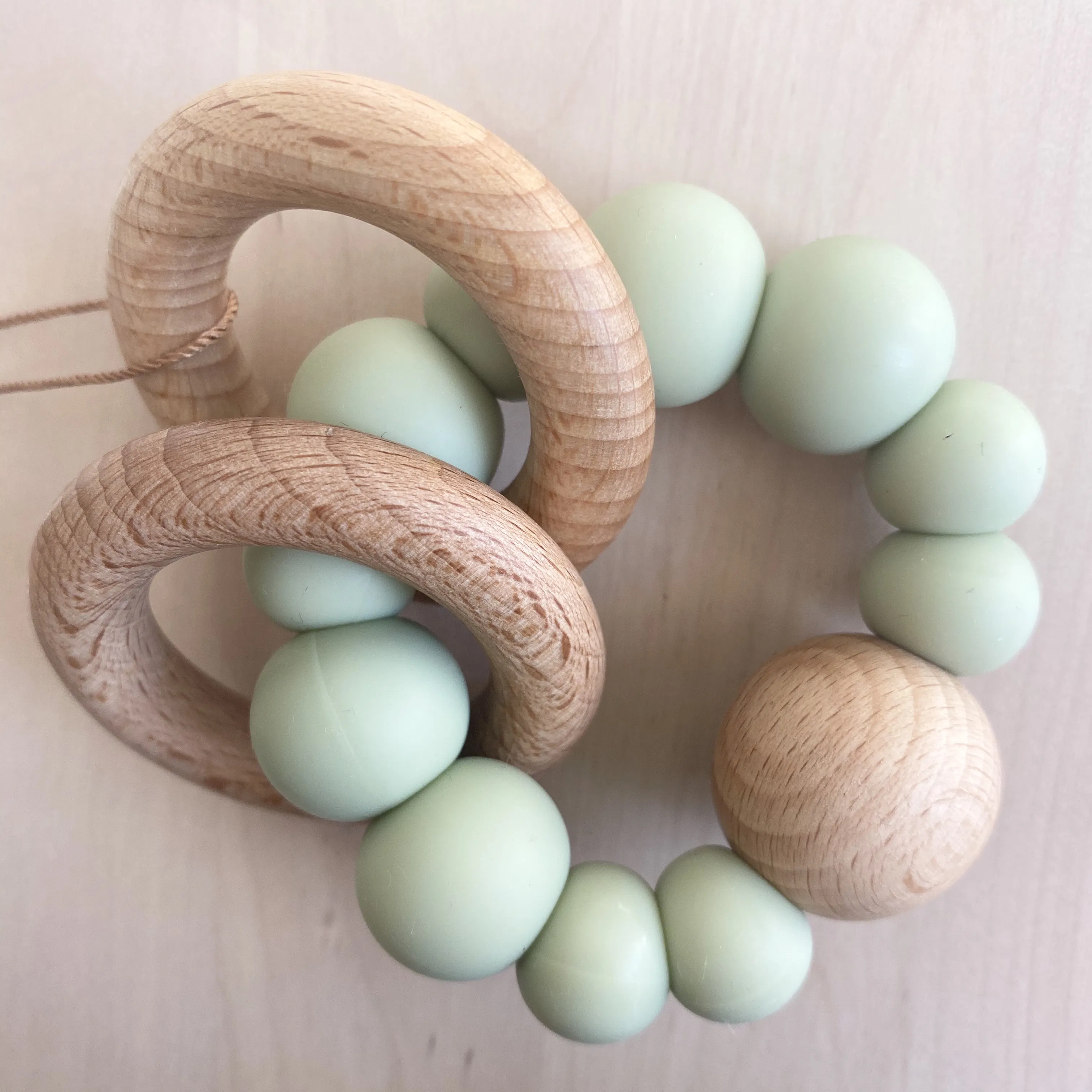 Luna Rattle/Teether - Sage