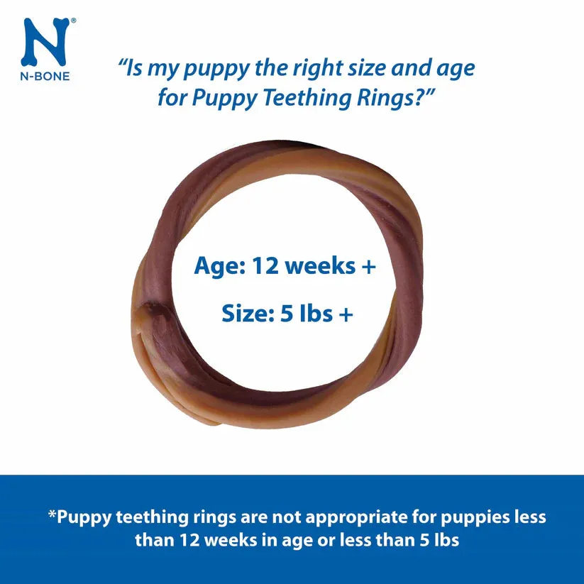 N-BONE PUPPY TEETHING RING PEANUT BUTTER FLAVOR