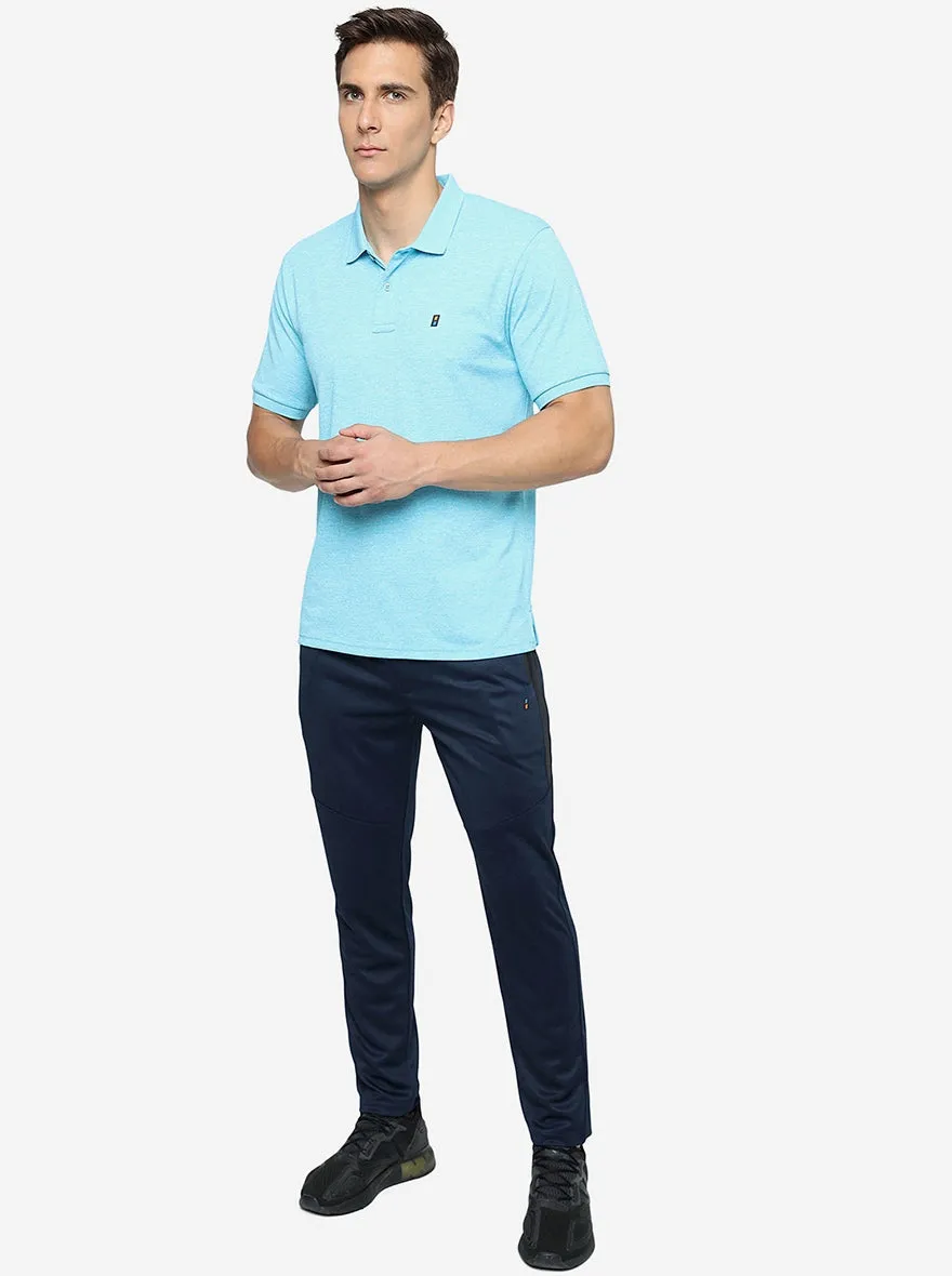 Navy Blue Solid Slim Fit Track Pant | Jade Play