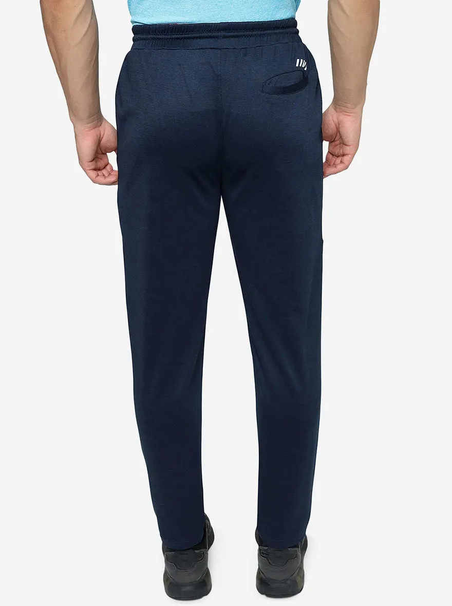 Navy Blue Solid Slim Fit Track Pant | Jade Play