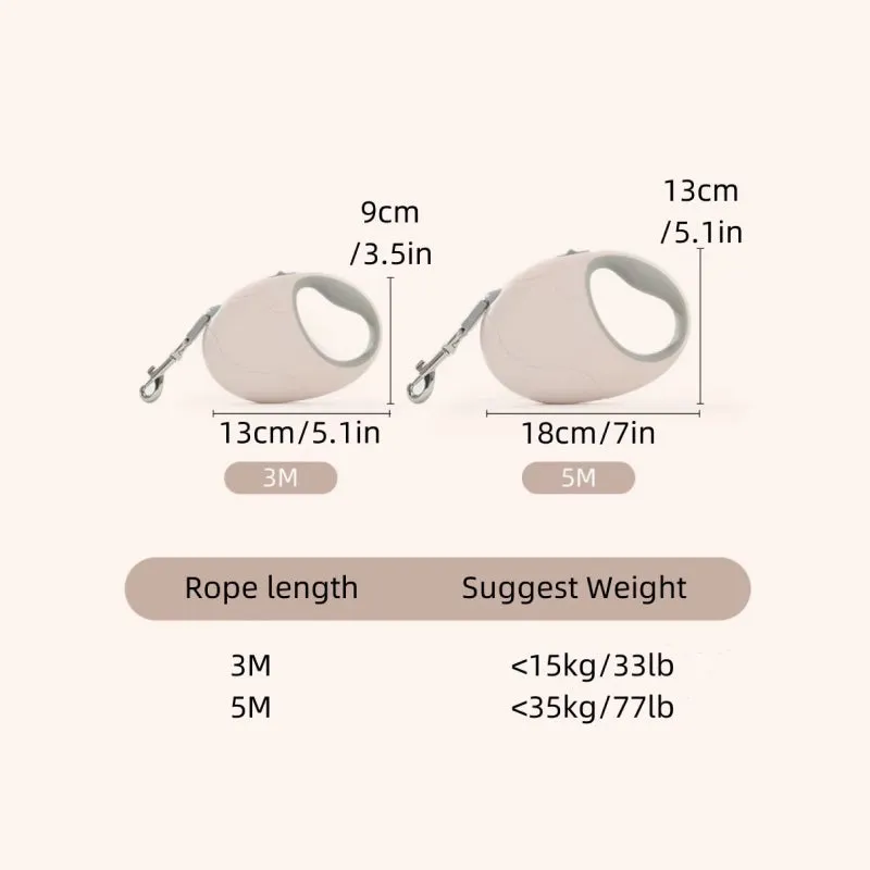Retractable 3M & 5M Dog and Cat Leash for Small and Medium Pets